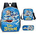 Miniatyrbilde 2 av 2: Lilo og Stitch Ryggsekk Gutter Jenter Tredelt Skolesekk Pattern 13