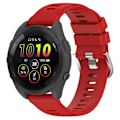 Miniatyrbillede 5 af 5: For Garmin Forerunner 265 Silikone Urrem 22mm Krydsstribet Blød Sport Udskiftnings Rem Red