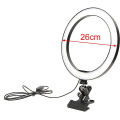Miniatyrbilde 1 av 5: Ringelys Med Mon Clip On, datamaskin Bærbar videokonferanse 26cm