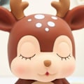 Miniatyrbilde 3 av 5: Hjort Piggy Bank Barn Penger Piggy Bank Box Desktop Ornament 15,4x10x19,3cm (kaffe)