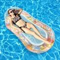 Miniatyrbild 4 av 4: Uppblåsbar Pool Lounge för Vuxna - Paljettvattenmelonmönster Mesh Float