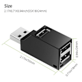 Miniatyrbild 5 av 5: Usb C Hub Multiport Adapter, 3-Port Höghastighets Mini Usb 3.0 Usb 2.0 Splitter - 2P