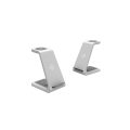 Miniatyrbilde 2 av 3: 3 i 1 ladestasjon kompatibel med Apple Iphone / Iwatch / Airpods, 18w ladedokking trådløs pad white