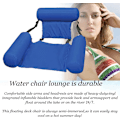Miniatyrbillede 3 af 5: Luksus Oppustelig Vand Lounger - Holdbar Pvc Flydende Sengesofa (Gul)
