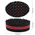 Miniatyrbilde 3 av 3: 2 stk Små hull Hårtwist Svamp Barber Brush For Dreads Låsing Twist Afro Curl Coil Kampleieverktøy