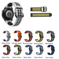 Miniatyrbillede 2 af 3: Til Garmin Venu 2 Plus 20 mm blandet farve silikone urbånd SNR Black Yellow