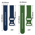 Miniatyrbilde 3 av 4: For Huawei Watch Gt 2 42mm Silikonrem For Huawei Watch Gt 2 42mm Army Green