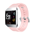 Miniatyrbillede 3 af 5: For Fitbit Ionic Herringbone Texture Blød Silikone Urrem Udskiftning Rem Pink E Fitbit Ionic