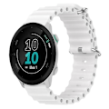 Miniatyrbillede 1 af 5: Til Garmin Forerunner 55 20mm Ocean Style Silikone ensfarvet urbånd BWC White