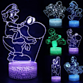 Miniatyrbillede 3 af 5: Super Mario Bros 3D LED Natlampe 7 Farver Skiftende Touch Control Skrivebordslampe△↑ D