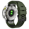 Miniatyrbillede 1 af 5: Til Garmin Fenix 7/ 7 Pro Silikonurrem 22mm Dual Color Band med 3 rækker huller Army Green Black