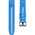 Miniatyrbillede 4 af 4: Kompatibel med Fenix 6X/7X Band 26mm Easy-fit blød silikone urrem udskiftning til Fenix 5X/Fenix 5X Plus/Fenix 3 Smartwatches (sort) Blue