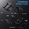Miniatyrbillede 3 af 5: Smart Watch Oplader Tpe Og Silikone Erstatning Usb Ladekabel Dock Stand Til Fitbit Versa 2