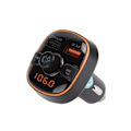 Miniatyrbillede 1 af 5: Bluetooth 5.0 Håndfri Bilsæt Musik Mp3-afspiller Audio FM-sender Modulator Sort