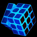 Miniatyrbilde 4 av 4: 3x3 Fluorescerende Hastighetsterning Gløder I Mørket Magisk Hastighetsterning Hjernepuslespill IQ-Puslespill Blå Fluorescerende