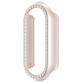 Pikkukuva 3 / 5: Xiaomi Smart Band 8:lle timanttikoristeinen kellokehys PC-ontto suojakotelo Frosted Starlight Color