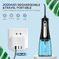 Pikkukuva 5 / 5: Suuvesi - 350 ml, 6 suutinkärkeä ja 5 painetilaa, 2000 mAh, musta