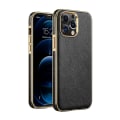 Miniatyrbillede 1 af 5: Beskyttelsesetui i læder iPhone 13 Black