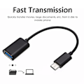 Pikkukuva 5 / 5: Otg Type C -kaapelisovitin USB -C-sovitinliitin Macbook Xiaomi Samsung Huawei Oneplus Otg datakaapelin muunnin White
