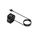 Pikkukuva 3 / 5: Musta USB-pikalatauslaturi, latauskaapeli, teline, telakka, latausasema Fitbit Versa 2:lle, älykellolisävarusteille