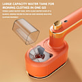 Miniatyrbillede 2 af 5: Håndholdt tøjdamper, 2-i-1 bærbar mini dampstrygejern (orange)