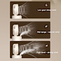 Miniatyrbillede 2 af 5: Bordventilator - 3-Hastigheds Luftcirkulationsventilator, 22Db Lav Støj, 90° Rotation Med Luftfugter (Hvid)
