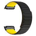 Miniatyrbillede 1 af 3: For Huawei Watch D Magnetisk Justerbar Silikone+Metal Rem Black Yellow