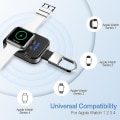 Miniatyrbillede 4 af 5: Bærbar trådløs oplader til Apple Watch, ekstern powerbank med nøglering, uroplader til erhvervslivet, rejser, sort(bejoey)