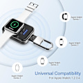 Pikkukuva 4 / 5: Kannettava langaton laturi Apple Watch, ulkoinen power avaimenperällä, watch yrityskäyttöön, matkustaminen, musta (bejoey)