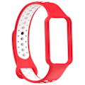 Pikkukuva 2 / 4: Kaksiväri silikoniranneke Amazfit Band 7:lle Red White