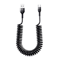 Miniatyrbilde 1 av 5: Krøllete USB A til USB C hurtigladerkabel 5A fjær USB C kabeltilbehør