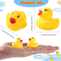 Miniatyrbild 2 av 5: 100 stycken Mini Gul Gummi Bath Duck Float Ducks Mini Gummi Duckies Bulk