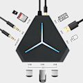 Miniatyrbild 5 av 5: 6 portar USB Hub Multi Splitter Expansion Adapter För PC Dator Laptop