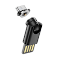 Pikkukuva 1 / 5: 540 asteen kierto Type-c-sovitin lataussovitin Android Type-c -laitteille Black