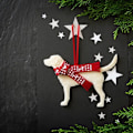 Miniatyrbillede 5 af 5: Julepynt, Sorte Retriever Gaver, Juledekoration til Hund, Jul A