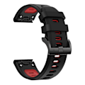 Miniatyrbilde 2 av 4: To-farget silikonrem for Garmin Instinct 2 Solar Black Red
