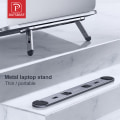 Miniatyrbild 2 av 5: Bärbar datorställ för MacBook Air Pro Support Surfplatta Bärbar bärbar bärbar datorställning Mini Riser Vikbar bärbar bärbar datorhållare kylfäste grey