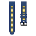 Miniatyrbilde 2 av 4: 26 mm silikonklokkerem for Garmin Descent Mk2i Midnight Blue Yellow
