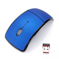 Miniatyrbild 1 av 5: Vikbar Optisk Trådlös Mus Med Usb-mottagare (Blå)