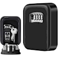 Miniatyrbillede 2 af 3: Key Lock Box 4 Position Kombination Vægmonteret Nøgle Sikker Sikker Opbevaringsboks black