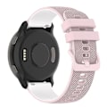 Miniatyrbilde 3 av 5: Klokkestropper for Garmin Vivoactive 4/Garmin Forerunner 255 klokkebånd Grid Texture erstatningsklokke Pink White I Garmin Forerunner 255