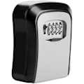Miniatyrbillede 2 af 5: Key Lock Box 4 Position Kombination Vægmonteret Nøgle Sikker Sikker Opbevaringsboks Silver