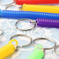 Miniatyrbillede 5 af 5: 12 stykker elastisk spiral nøglering, farverig plastik nøglering Spring nøgleholder