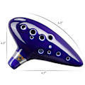 Miniatyrbillede 3 af 5: Zelda Ocarina med sangbog , 12 hullers alt C Zelda Ocarinas