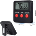 Miniatyrbilde 2 av 3: Digitalt termometer LCD-hygrometer temperatur- og fuktighetsmåler for kjæledyr Inkubator, tank digitalt sporet termometer