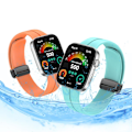 Miniatyrbilde 4 av 4: For Huawei Watch Fit 3 Silikonrem med magnetisk foldespenne Grey Green