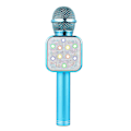 Miniatyrbilde 1 av 5: Bluetooth trådløs mikrofon LED-lys Håndholdt Karaoke ABS lydmikrofon for KTV Blue