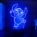 Miniatyrbillede 3 af 5: 3D Illusion Natlampe, 16 Farve Skiftende Dekorativ Sengelampe, Cool og Unik Julegave til Drenge, Piger Crack: Touch 8 16 color remote control