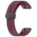 Miniatyrbillede 2 af 5: Sort spænde 20mm silikone urrem til Garmin Fenix 7s/7s Pro/instinct 2s/fenix 6s urrem Wine Red