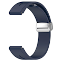 Miniatyrbild 3 av 5: 22mm Silikonklockarmband Magnetiskt Silverspänne Band För Huawei Watch Gt 4 46mm/samsung Galaxy Watch3 45mm/garmin Venu 3 Navy Blue